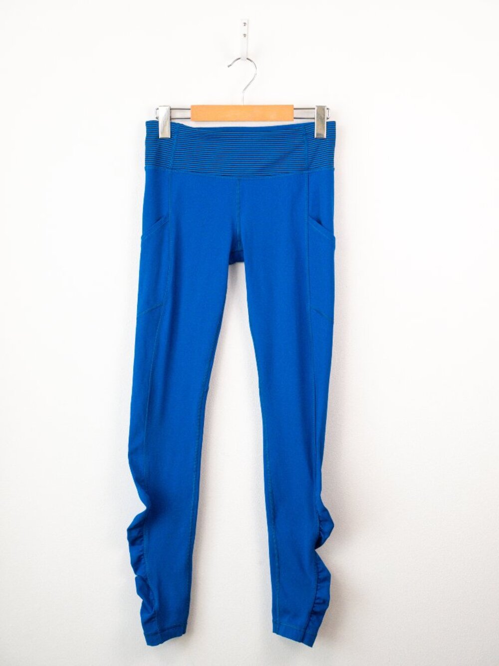 Lululemon Ice Queen Tight Size 4 Baroque Blue Ruched Luxtreme Leggings Striped W